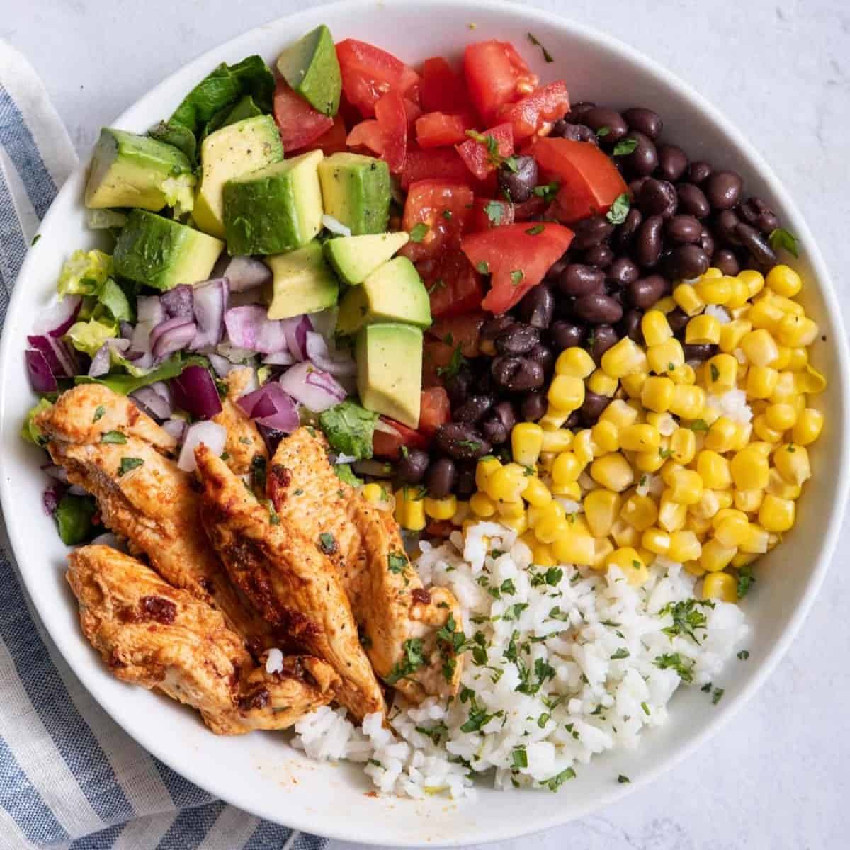 chipotle inspired rice bowls